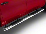 RedRock 6-Inch Oval Bent End Side Step Bars; Stainless Steel (20-26 Silverado 2500 HD Crew Cab)