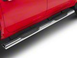 RedRock 6-Inch Oval Straight End Side Step Bars; Stainless Steel (20-26 Silverado 2500 HD Crew Cab)
