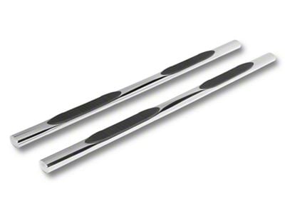 RedRock 4-Inch Oval Straight Side Step Bars; Stainless Steel (20-24 Silverado 3500 HD Crew Cab)