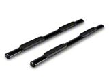 RedRock 4-Inch Oval Straight Side Steps; Black (21-26 Yukon)
