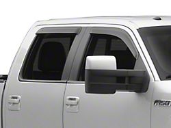 RedRock Window Deflectors; Front and Rear; Smoked (04-08 F-150 SuperCrew)