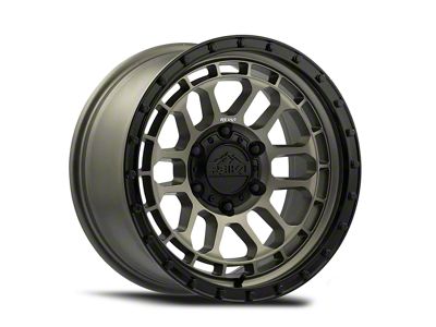 Reika R35 Rambler Satin Bronze with Satin Black Ring 6-Lug Wheel; 17x9; -12mm Offset (07-14 Tahoe)