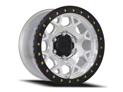 Reika R45 Marauder Beadlock Machined with Black E-Coated Ring 6-Lug Wheel; 17x9; -12mm Offset (07-14 Tahoe)