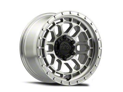 Reika R35 Rambler Machined Clear 6-Lug Wheel; 17x8.5; 0mm Offset (99-06 Silverado 1500)