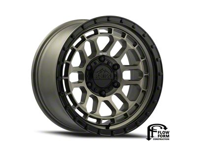 Reika R35 Rambler Satin Bronze with Satin Black Ring 6-Lug Wheel; 17x8.5; 0mm Offset (23-25 Canyon)