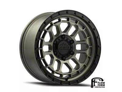 Reika R35 Rambler Satin Bronze with Satin Black Ring 6-Lug Wheel; 17x8.5; 0mm Offset (19-23 Ranger)