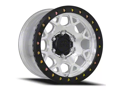 Reika R45 Marauder Beadlock Machined with Black E-Coated Ring 6-Lug Wheel; 17x9; -12mm Offset (24-25 Ranger)