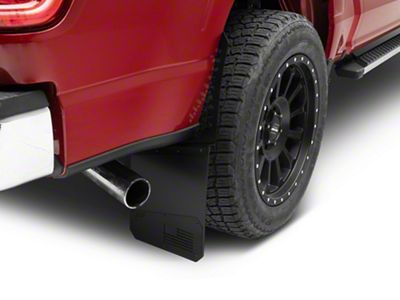 Rek Gen 12-Inch X-Merica Offset Mud Flaps; Front or Rear; Black (Universal; Some Adaptation May Be Required)