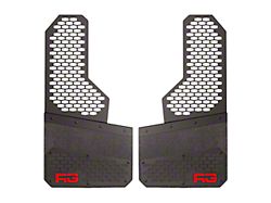 REK-mesh Universal Offset Standard 11-Inch Wide Mud Flaps with Red Logo; Front or Rear (Universal; Some Adaptation May Be Required)