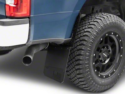 12-Inch X-Merica Offset Mud Flaps; Front or Rear; Black (Universal; Some Adaptation May Be Required)