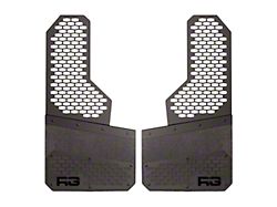 REK-mesh Universal Offset Standard 11-Inch Wide Mud Flaps with Black Logo; Front or Rear (Universal; Some Adaptation May Be Required)