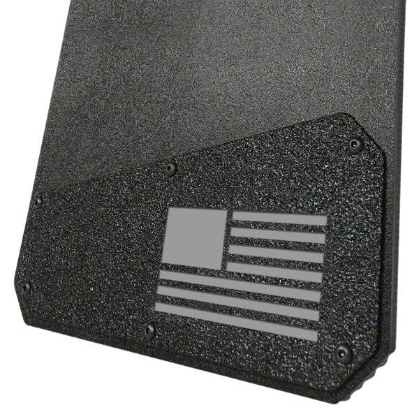 F-250 Super Duty Merica Mud Flaps; Front or Rear; Gray (Universal