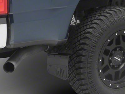 6-Inch X-Merica Offset Mud Flaps; Front or Rear; Black (Universal; Some Adaptation May Be Required)