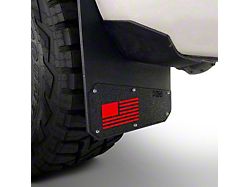 Merica Mud Flaps with Red Flag Logo; Front or Rear (Universal; Some Adaptation May Be Required)
