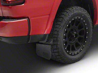 6-Inch X-Merica Offset Mud Flaps; Front or Rear; Black (Universal; Some Adaptation May Be Required)