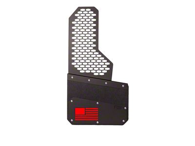 Rek Gen 6-Inch X-Merica Offset Mud Flaps; Front or Rear; Red (Universal; Some Adaptation May Be Required)