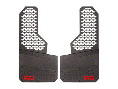 Rek Gen 6-Inch Rek Mesh Offset Mud Flaps; Front or Rear; Red (Universal; Some Adaptation May Be Required)