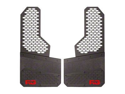 Rek Gen 6-Inch Rek Mesh Offset Mud Flaps; Front or Rear; Red (Universal; Some Adaptation May Be Required)