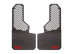 8-Inch Rek Mesh Offset Mud Flaps; Front or Rear; Red (Universal; Some Adaptation May Be Required)