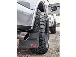 Universal Offset XL Length Mud Flaps with Red RG Logo; Front or Rear (Universal; Some Adaptation May Be Required)