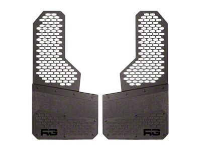 Rek Gen 8-Inch Rek Mesh Offset Mud Flaps; Front or Rear; Black (Universal; Some Adaptation May Be Required)