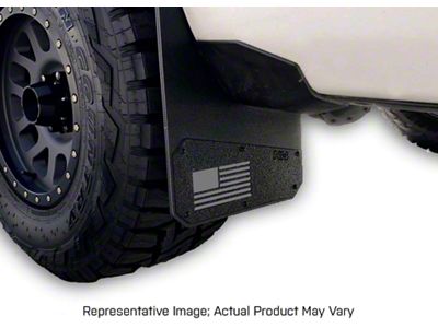 Rek Gen 10-Inch Merica Mud Flaps with Rekmesh; Front or Rear; White (Universal; Some Adaptation May Be Required)