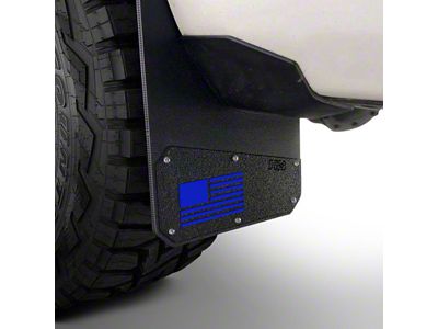 Rek Gen Merica Mud Flaps; Front or Rear; Blue (Universal; Some Adaptation May Be Required)