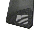 Merica Mud Flaps with Gray Flag Logo; Front or Rear (Universal; Some Adaptation May Be Required)