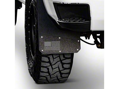 Rek Gen Merica Mud Flaps; Rear; Gray (15-19 Silverado 3500 HD SRW)