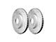 Rockies Series Cross-Drilled and Slotted 6-Lug Brake Rotor and Light Truck/SUV Pad Kit; Front (10-20 F-150)