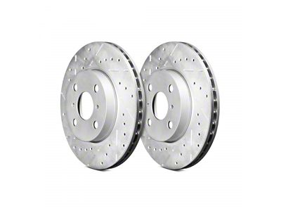 Series B130 Cross-Drilled and Slotted 8-Lug Rotors; Front Pair (11-13 4WD F-250 Super Duty)