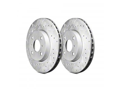 Series B130 Cross-Drilled and Slotted 8-Lug Rotors; Front Pair (11-14 4WD F-250 Super Duty)