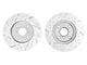 Series B130 Cross-Drilled and Slotted 8-Lug Rotors; Rear Pair (11-12 F-250 Super Duty)