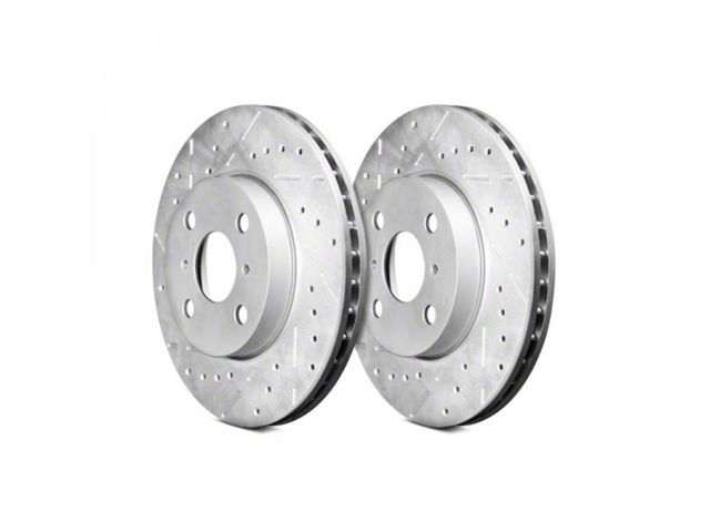 Series B130 Cross-Drilled and Slotted 8-Lug Rotors; Front Pair (11-12 4WD F-350 Super Duty DRW)