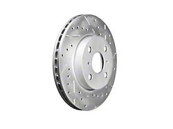 Series B130 Cross-Drilled and Slotted 8-Lug Rotors; Rear Pair (11-16 Silverado 3500 HD SRW)