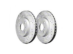 Series B130 Cross-Drilled and Slotted 8-Lug Rotors; Rear Pair (20-23 Silverado 3500 HD)