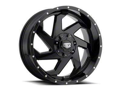 REV Wheels Off Road 895 Series Gloss Black 6-Lug Wheel; 20x9; -12mm Offset (07-13 Sierra 1500)