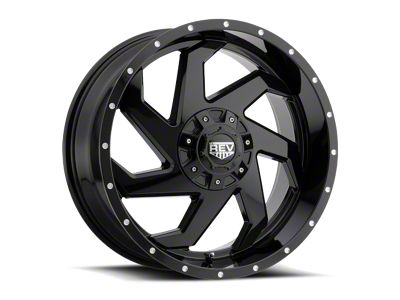 REV Wheels Off Road 895 Series Gloss Black 6-Lug Wheel; 20x9; -12mm Offset (07-14 Yukon)