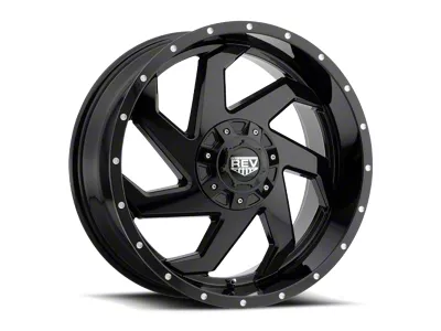 REV Wheels Off Road 895 Series Gloss Black 6-Lug Wheel; 20x9; -12mm Offset (15-20 Tahoe)