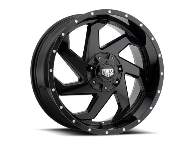 REV Wheels Off Road 895 Series Gloss Black 6-Lug Wheel; 20x9; -12mm Offset (15-20 Yukon)