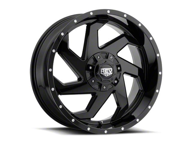 REV Wheels Off Road 895 Series Gloss Black 6-Lug Wheel; 20x9; -12mm Offset (19-24 Sierra 1500)