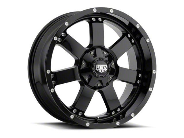 REV Wheels Off Road 885 Series Gloss Black 6-Lug Wheel; 17x9; -12mm Offset (19-24 Silverado 1500)