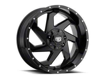 REV Wheels Off Road 895 Series Gloss Black 6-Lug Wheel; 20x9; -12mm Offset (24-25 Ranger)