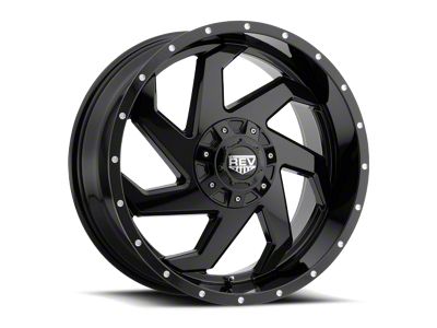 REV Wheels Off Road 895 Series Gloss Black 6-Lug Wheel; 20x9; -12mm Offset (19-25 Ram 1500)