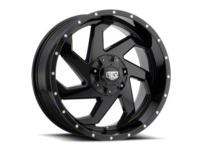 REV Wheels Off Road 895 Series Gloss Black 6-Lug Wheel; 20x9; -12mm Offset (19-24 Ram 1500)