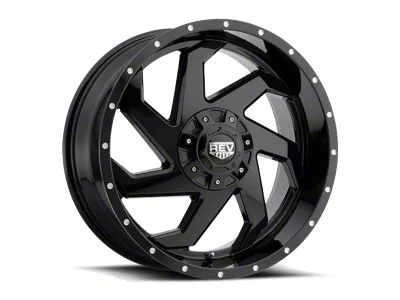REV Wheels Off Road 895 Series Gloss Black 6-Lug Wheel; 20x9; -12mm Offset (19-24 Ram 1500)