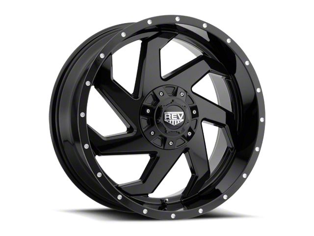 REV Wheels Off Road 895 Series Gloss Black 6-Lug Wheel; 20x9; -12mm Offset (99-06 Silverado 1500)