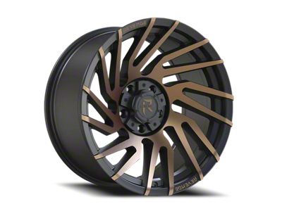 Revenge Off-Road Wheels RV-207 Satin Black and Bronze Machined Double Dark Tint 6-Lug Wheel; 24x10; -19mm Offset (99-06 Sierra 1500)