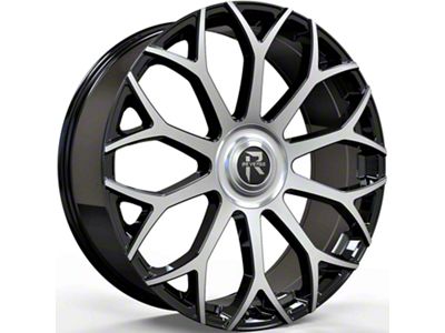 Revenge Luxury Wheels RL-105 Big Floater Black Machined 6-Lug Wheel; 26x9.5; 25mm Offset (07-13 Silverado 1500)