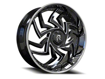 RL-107 Big Floater Black Machined Chrome SSL 6-Lug Wheel; 26x9.5; 25mm Offset (14-18 Silverado 1500)
